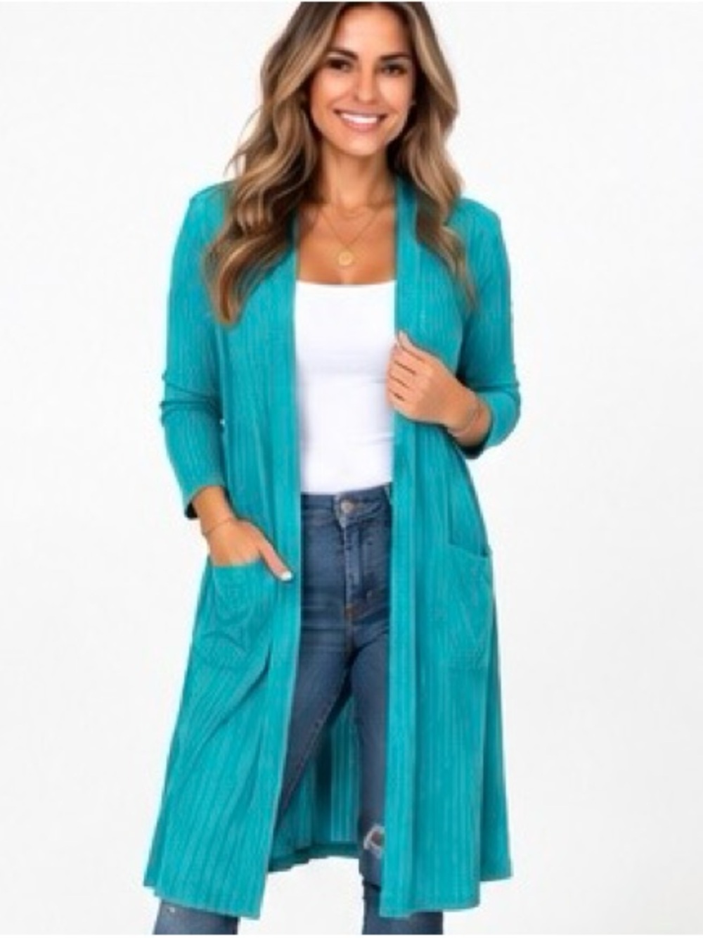 NWT LULAROE Sarah Ribbed Long Duster Cardigan - Oversized XS